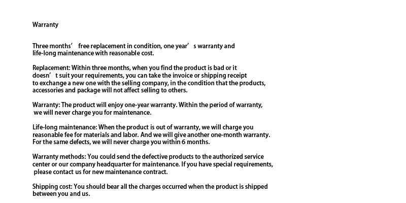 Warranty