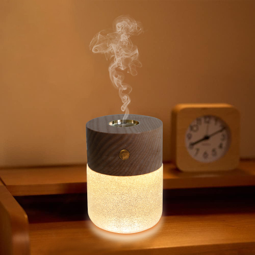 Portable Wood Aromatherapy Diffuser with Three Level Light
