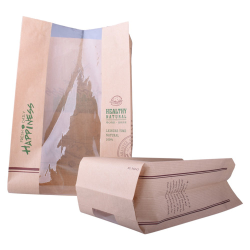 Eco Sustainable Bread Bar Packaging med et klart vindue