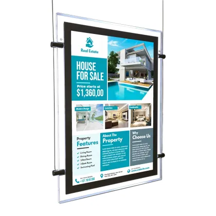 Alibaba Magnetic Poster Hanger for Light Box Signs and LED Displays in Spain