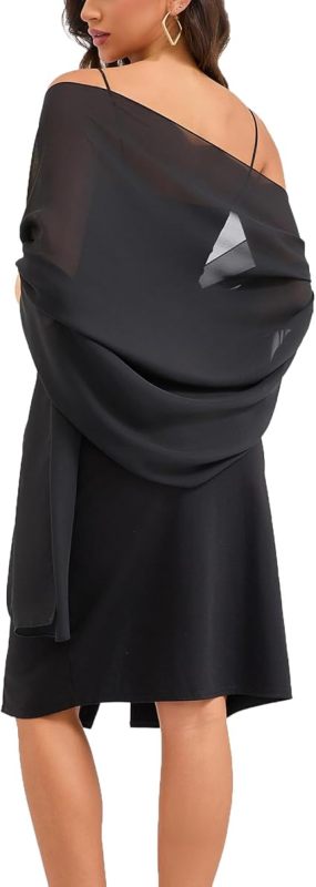 Women's Shawls and Wraps for Evening Dress Chiffon Shawl Soft Elegant Silky Pashmina Wedding Bridal Scarf
