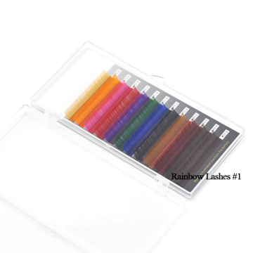 Custom box own brand colored eyelash extension
