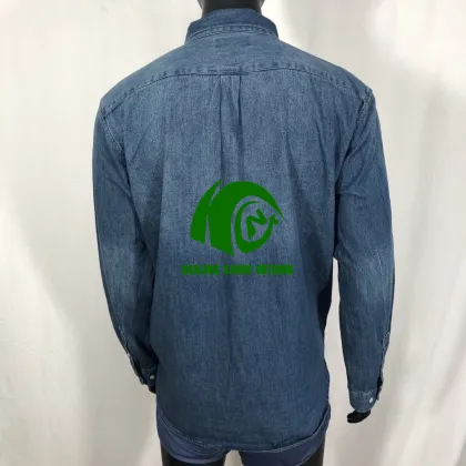 Kango Factory: Cheap All-Season Printed Long Sleeve Denim Shirt