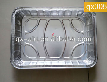 large rectangular aluminum foil food tray