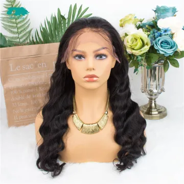 Wholesale virgin brazilian human hair wigs,loose wave wigs