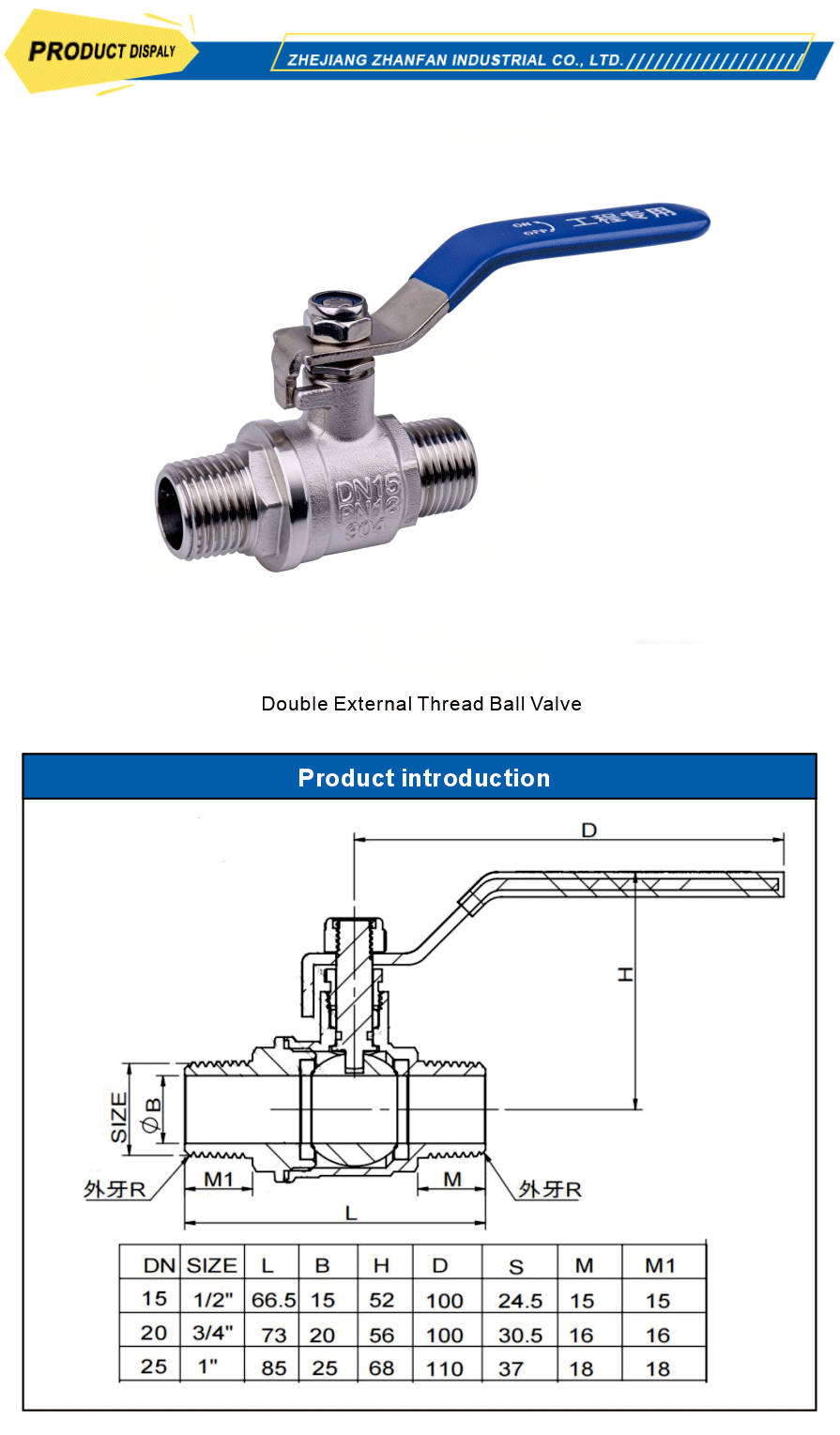 External Thread Ball Valve
