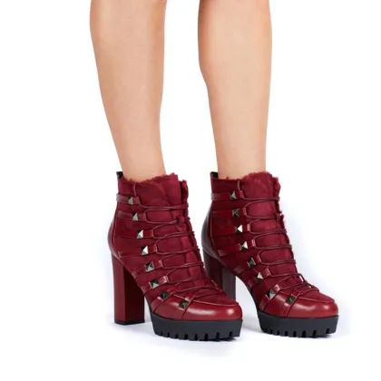 Women high heel ankle boots winter boots