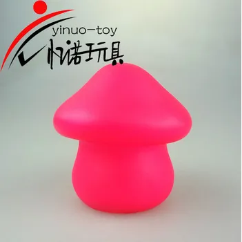 Pink LED Eco-friendly PVC Material Mushroom Baby Toy
