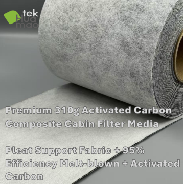 Média filtrant d'habitacle composé de charbon actif de qualité supérieure de 310 g
