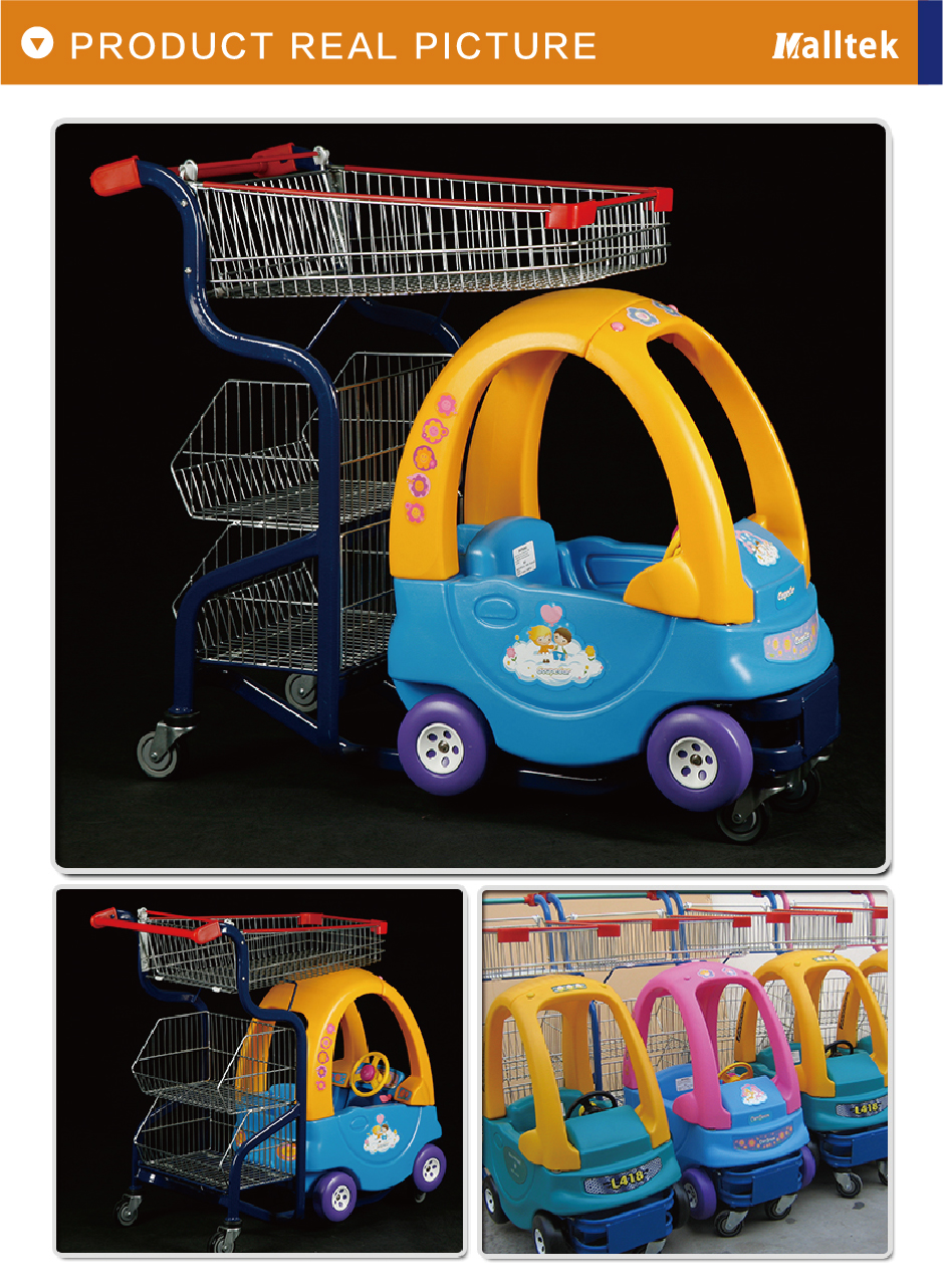 Supermarket Interesting Kiddie Hand Push Shopping Trolley