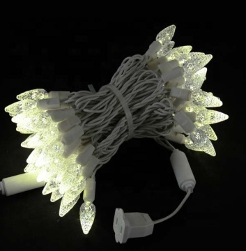 C6 LED Christmas Lights with White Wire