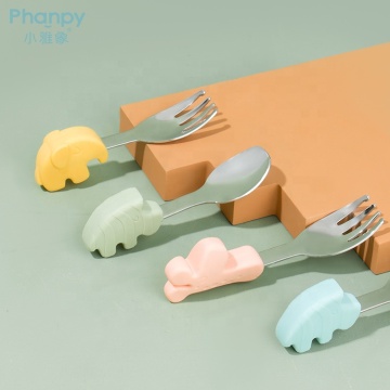 New Design Cute Shape Baby Fork And Spoon