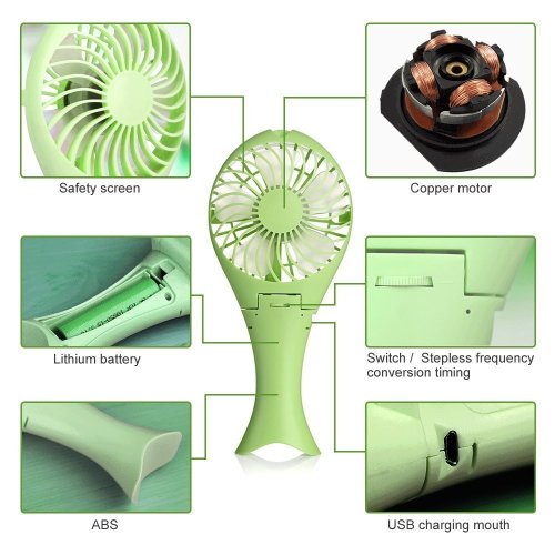 New USB Mini Rechargeable Desk Table Fan Portable