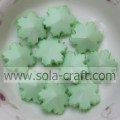 2014 New Design Cheapest Printing Christmas Snowflake Green Solid Beads With A Hole