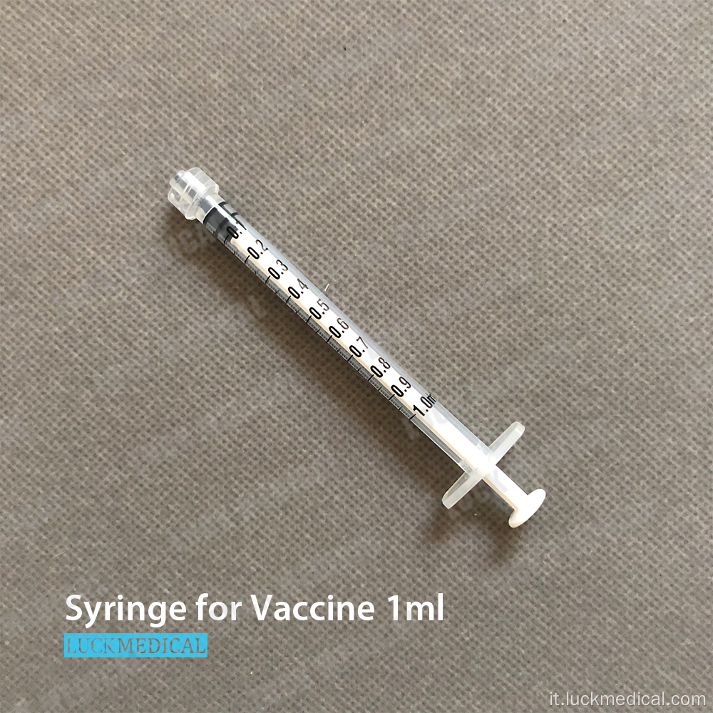 Smaltimento della siringa del vaccino 1 ml