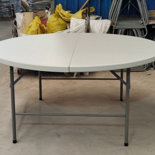 White Round Plastic Foldable Wedding Banquet Table