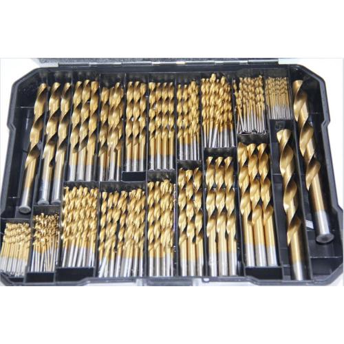 230pcs tin-coated drill bit set