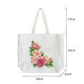 Printed Reusable Linen Grocery Tote Bags