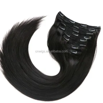 DropShipping 220grams Luxury Triple Weft with Lace Attached 100% Human Hair Bohemian Remy Clip in Human Hair Extensions