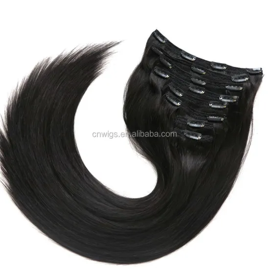 DropShipping 220grams Luxury Triple Weft with Lace Attached 100% Human Hair Bohemian Remy Clip in Human Hair Extensions