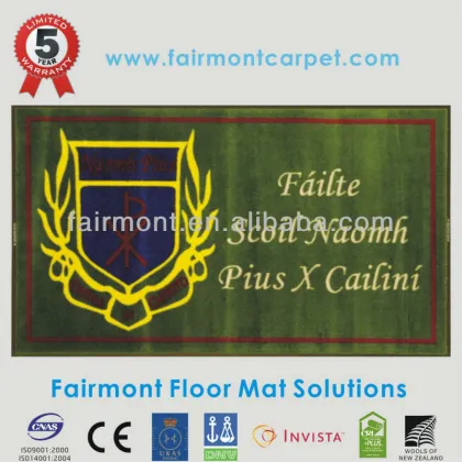 Rubber Bamboo Floor Mat, Logo Mat,