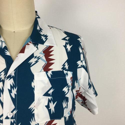 Multicolor Striped Cotton Short Sleeve Shirt for Men