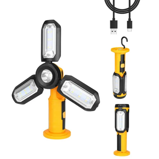 Rechargeable LED Torchlight with Hook and Magnet - Hot Sale Multifunctional Flashlight