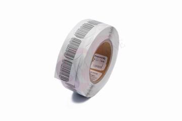 RF EAS rf label with barcode 404 in round shape for clothing or jeans anti theft