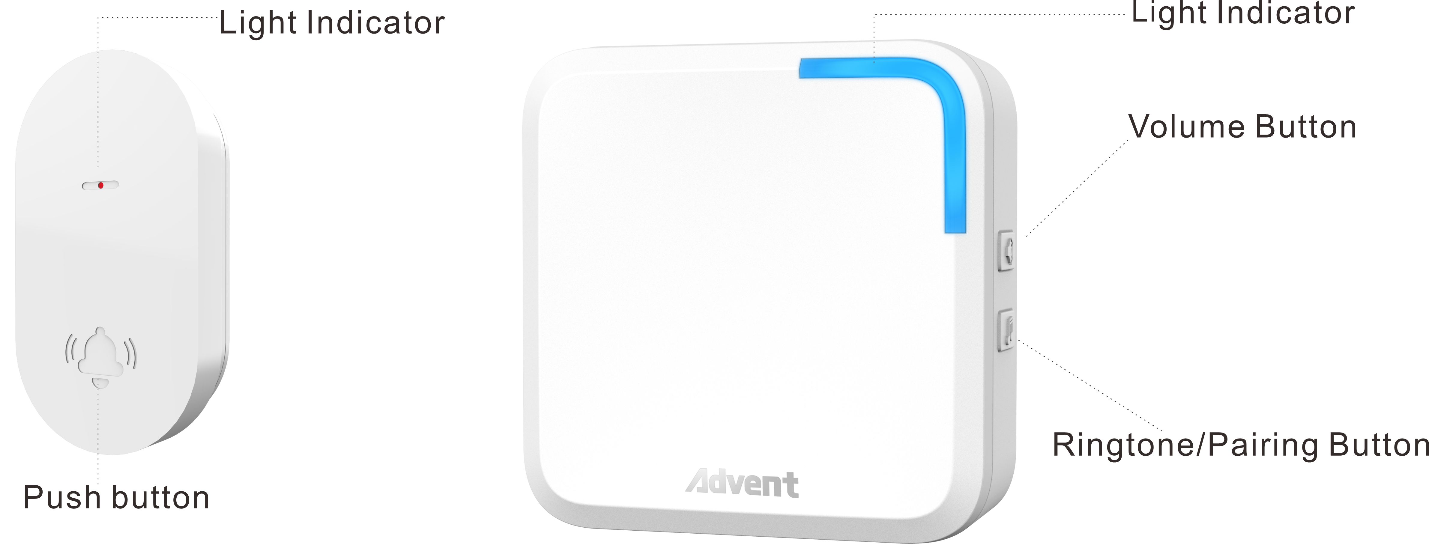 FLD-W1904,wireless doorbell with battery