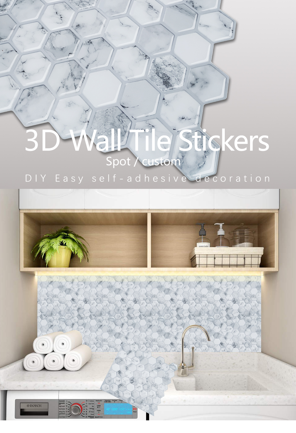 3d Mosaic Tile Stickers