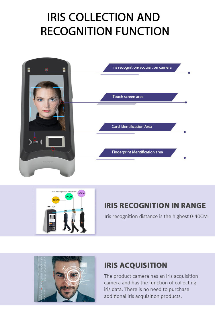 X05 iris and face recognition device