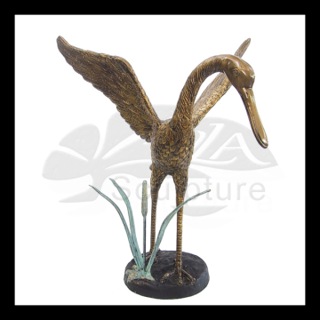 Bronze Bird Flapping Wings Fountain