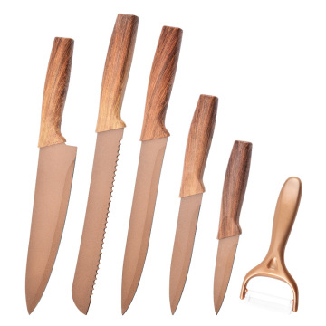 Hot Selling Gold Coated Kitchen Knife Set - Perfect for Titanium Manufacturers