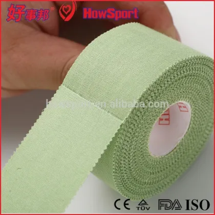 Medical Sports Knee And Ankle Support Athletic Strapping Porous Cotton Rigid Athletic Tape
