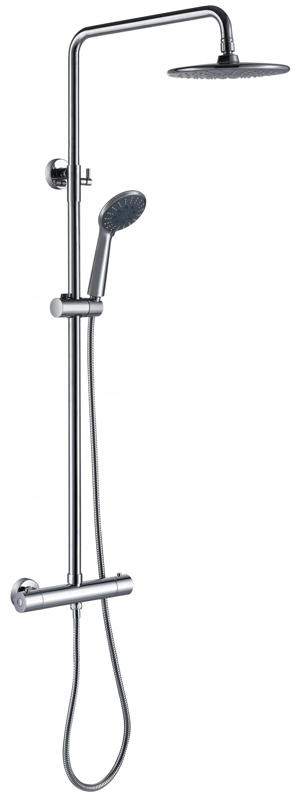 Exposed Round Thermostatic Shower Faucet Set