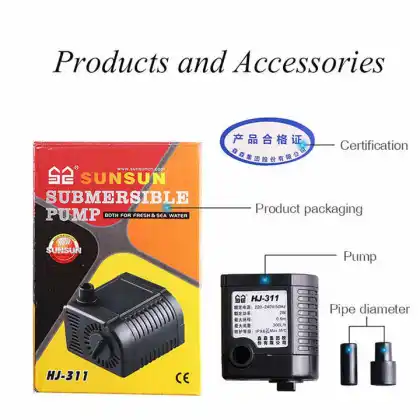 Shop SUNSUN Mini Submersible Pumps: HJ-111, HJ-211, HJ-311, HJ-411, HJ-611 - Small Water Pumps