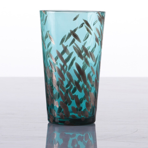 Vasos de vidrio para beber de colores de diseño único