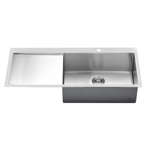 Drain Board Stainless Steel Kitchen Sink by Handmade