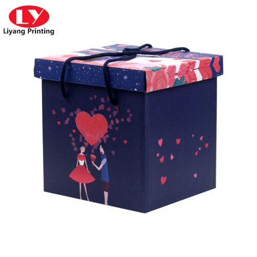 Four-color square gift packaging paper box