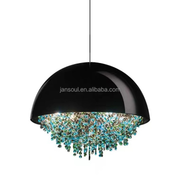 Jansoul Hand-Made Drop Crystal Ceiling Light for Modern Villa Hotel