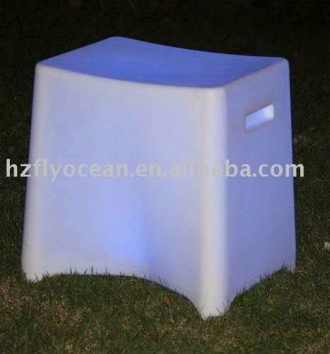 FO-8548 Led rumble stool,led cube bench,plastic bar stool