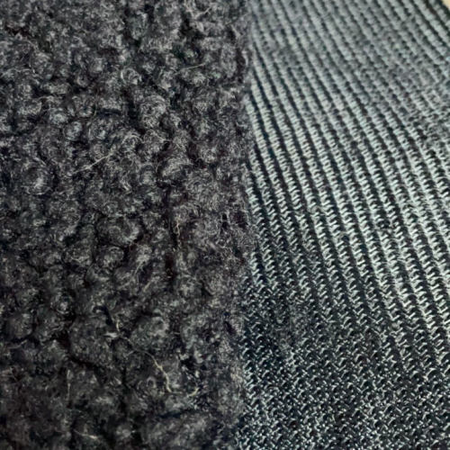 Tissu à tricot à tricot en molleton 100% polyester