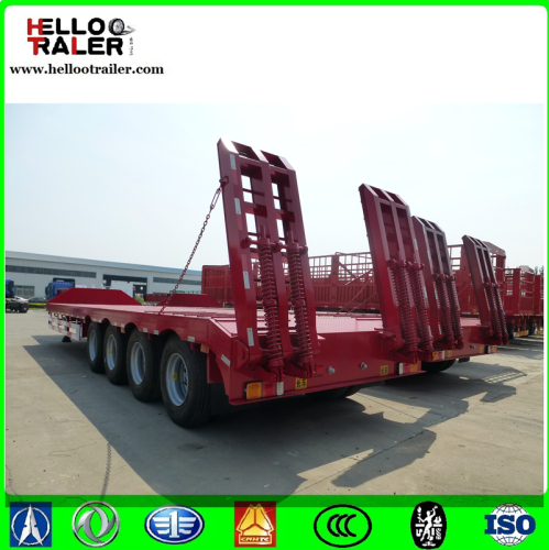 4 axles 80 ton - 100 ton low bed trailer with tractor head supply