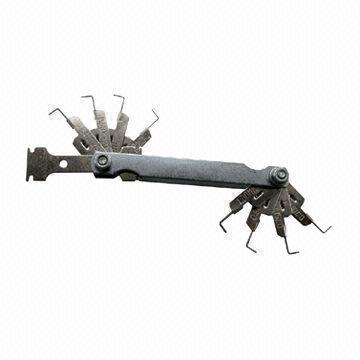 Feeler Gauge with Plated Electrode Adjusting Tool, Available in Various Sizes