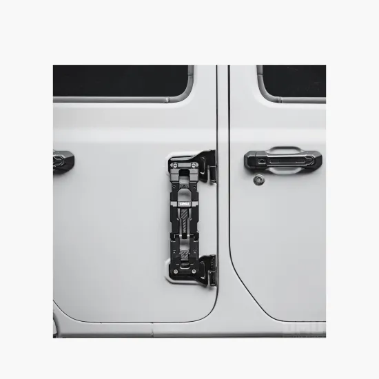 OMU Genesis Series Black Door Step - Offroad Folding Door for Jeep Wrangler JL/JK