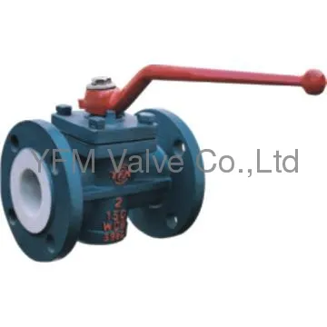 Manual PFA Lined through way plug valves for chemical