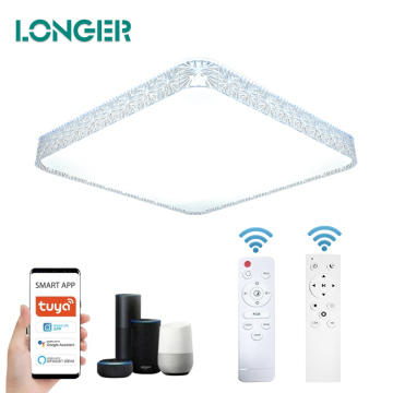 Modern RGB LED Ceiling Light - Round & Square, Smart Remote Control, 2 Years Warranty