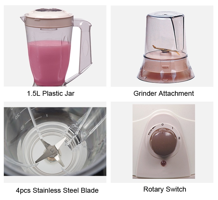 Electric Plastic Jar Smoothie Maker Blender Mixer
