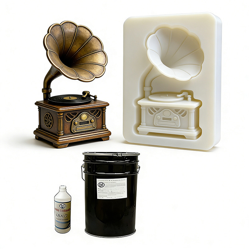 Condensation curing silicone mold rubber