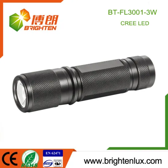 Factory Supply 3*AAA Battery Operated Aluminum alloy Material Best CREE XPE 3Watt Led Flashlight For Sale